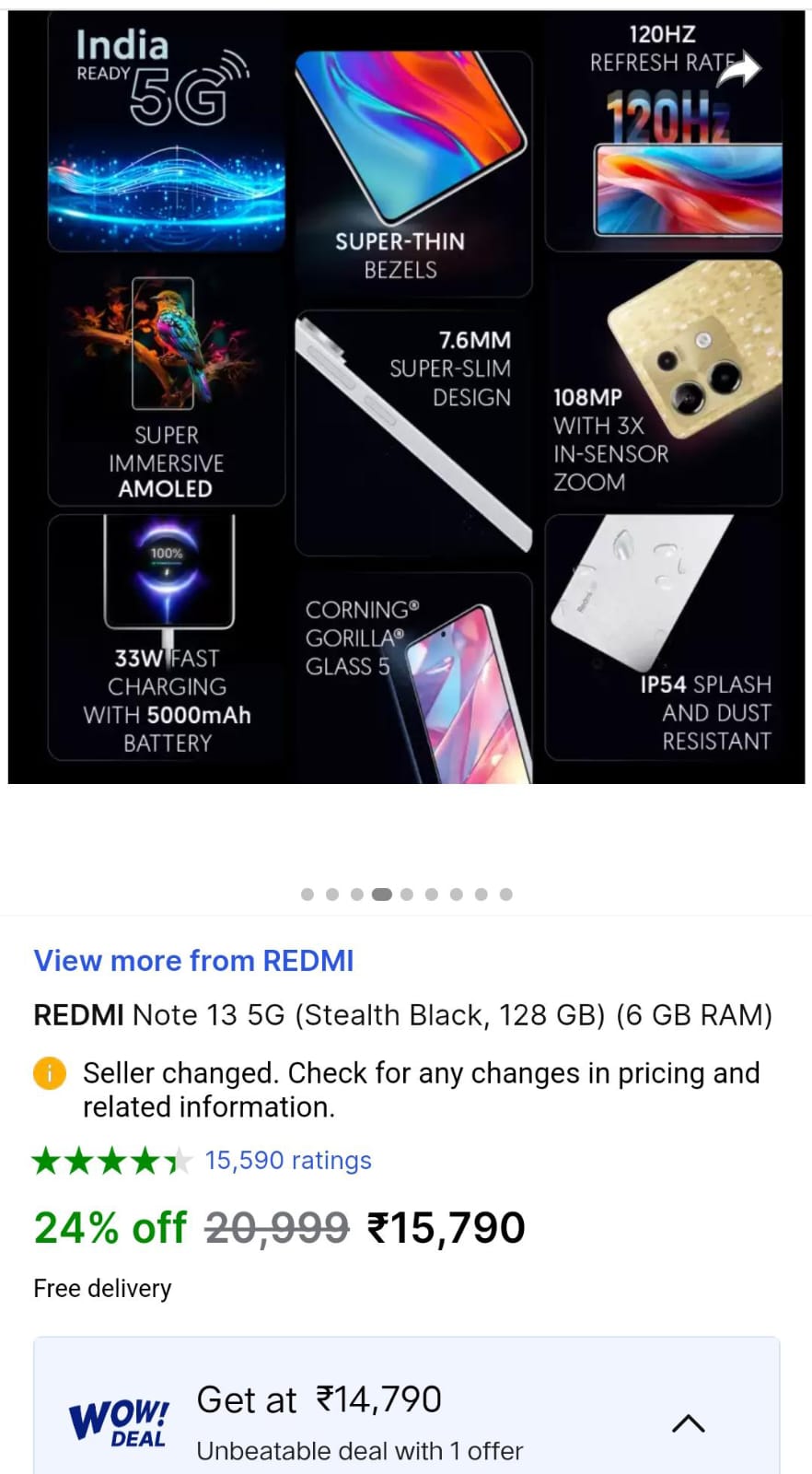 Flipkart BBD Sale Redmi Note 13 price